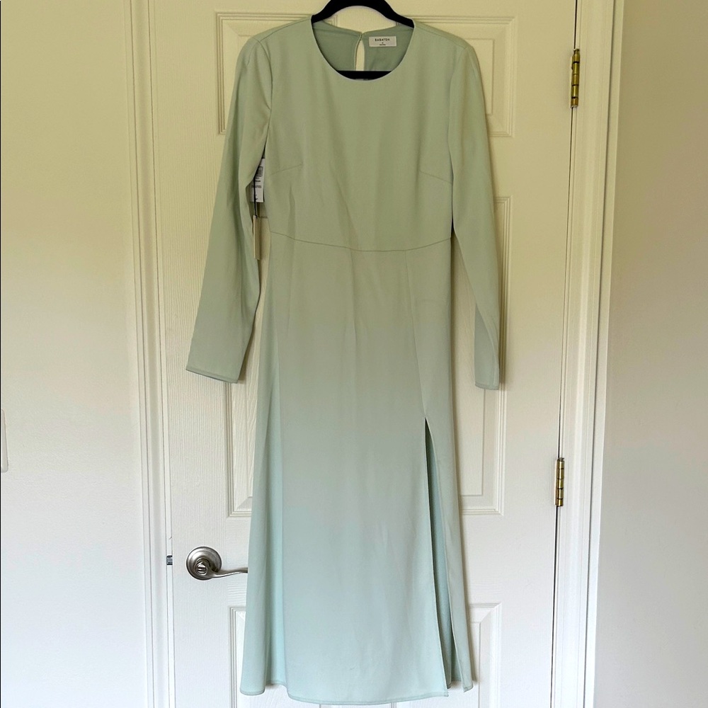 Babaton Light Green Long Sleeve Dress